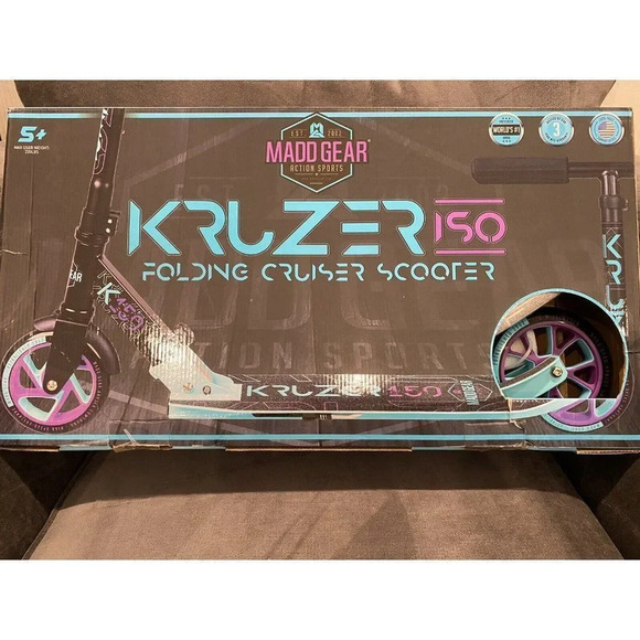 KRUZER 150 FOLDING CRUISER SCOOTER BRAND NEW - NEVER OPENED-  TEAL/BLACK - Picture 1 of 12